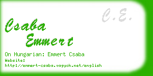 csaba emmert business card